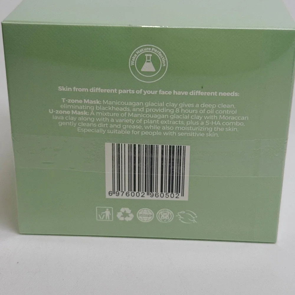 WNP Duo Cleansing Clay Mask T-Zone U-Zone Deep Pore Cleanser Sensitive Skin 100g